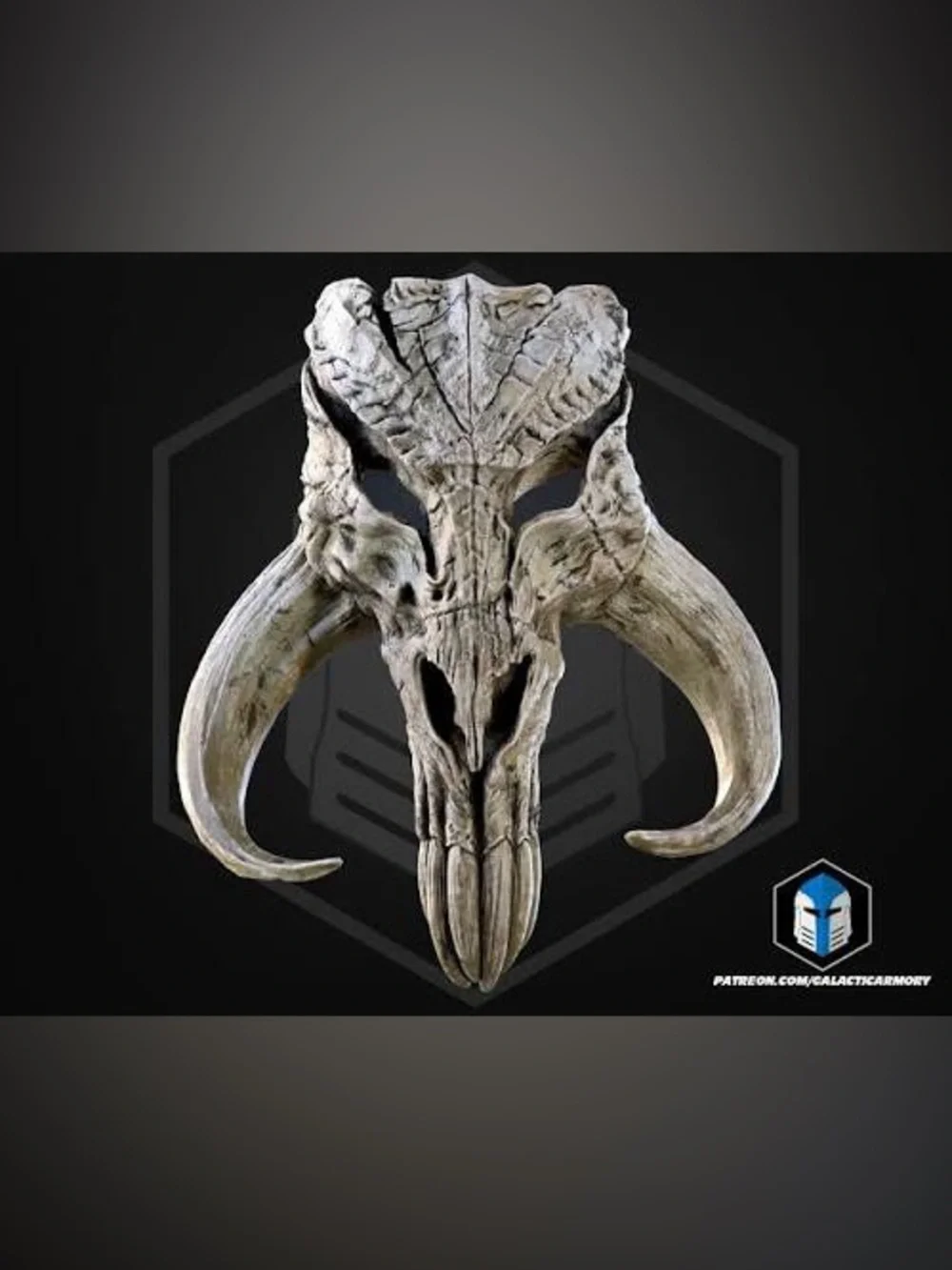 Silver Mandalorian Mythosaur Pendant Necklace Star wars